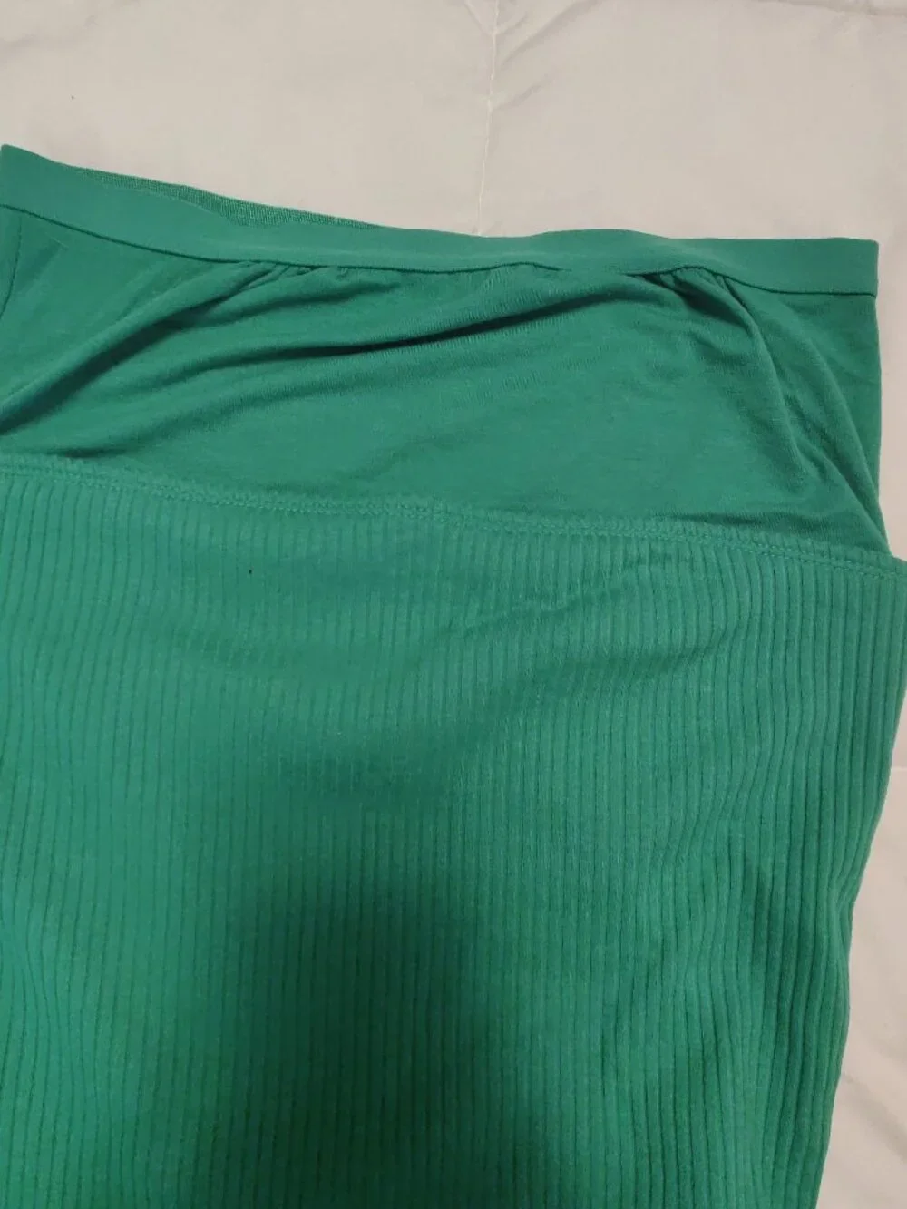 Old Navy Ribbed Emerald Green Tube Tank Top With Built In Bra - Picture 3 of 5